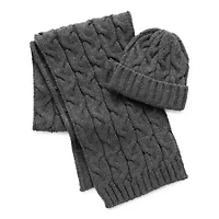 St. John's Bay Cable Knit Hat & Scarf Set Scarf
