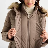 Maralyn And Me Womens Juniors Heavyweight Puffer Jacket