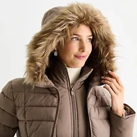 Maralyn And Me Womens Juniors Heavyweight Puffer Jacket