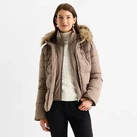 Maralyn And Me Womens Juniors Heavyweight Puffer Jacket
