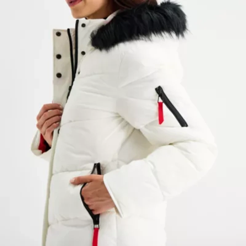 Maralyn And Me Womens Juniors Heavyweight Puffer Jacket