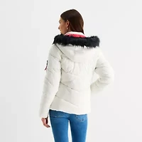 Maralyn And Me Womens Juniors Heavyweight Puffer Jacket