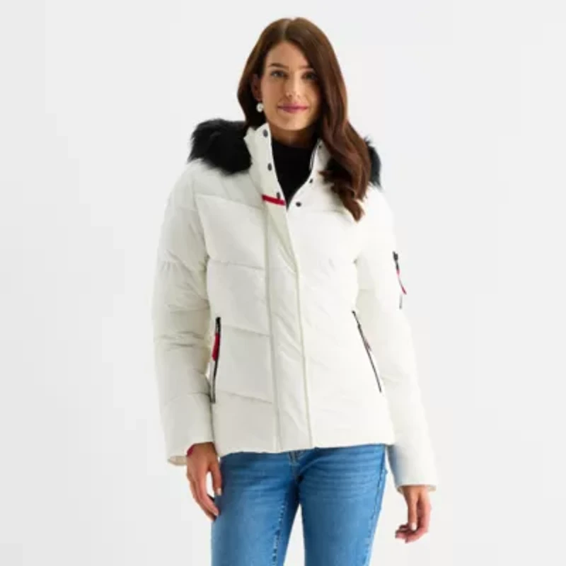 Maralyn And Me Womens Juniors Heavyweight Puffer Jacket