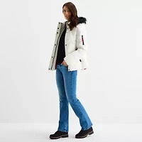 Maralyn And Me Womens Juniors Heavyweight Puffer Jacket