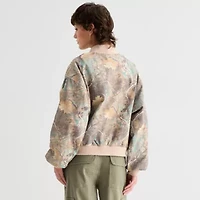 Forever 21 Womens Juniors Denim Lightweight Bomber Jacket