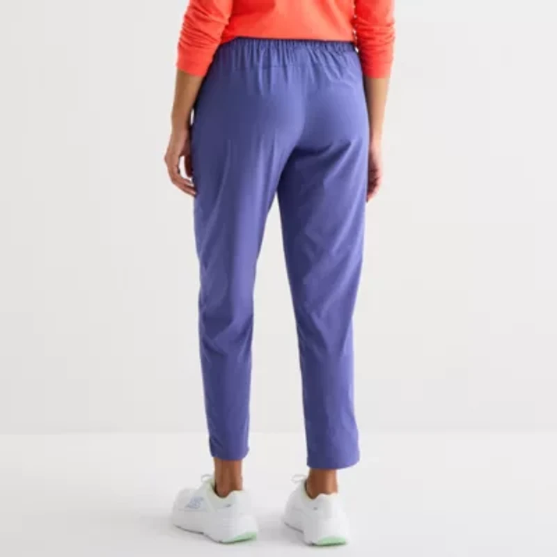 Xersion Womens FeatherLite Woven Mid Rise Tapered Pull-On Pants