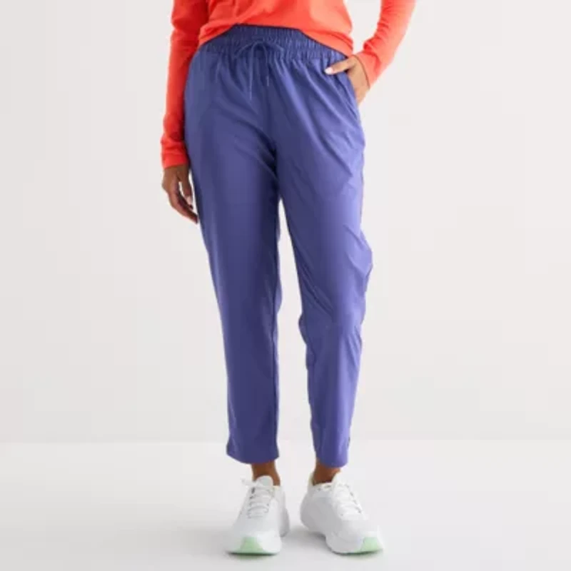 Xersion Womens FeatherLite Woven Mid Rise Tapered Pull-On Pants