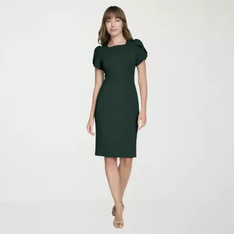 Marc New York Womens Short Sleeve Sheath Dress