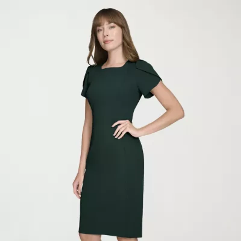 Marc New York Womens Short Sleeve Sheath Dress