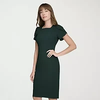 Marc New York Womens Short Sleeve Sheath Dress
