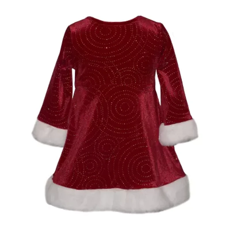 Bonnie Jean Toddler Girls Long Sleeve Fit + Flare Dress