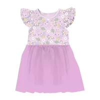 Little & Big Kid Girls Short Sleeve Flutter Tutu Dress