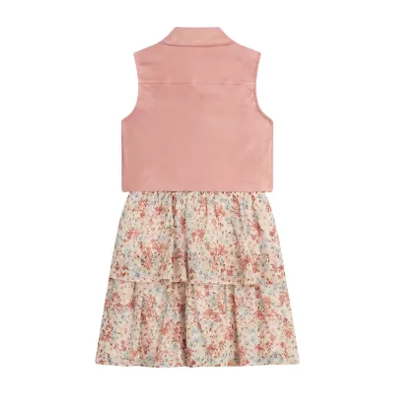 by&by girl Little & Big Kid Girls Sleeveless Floral Dress Set