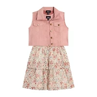 by&by girl Little & Big Kid Girls Sleeveless Floral Dress Set