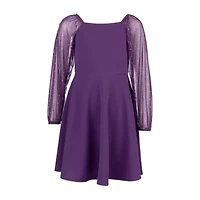 Speechless Big Kid Girls Long Sleeve Skater Dress