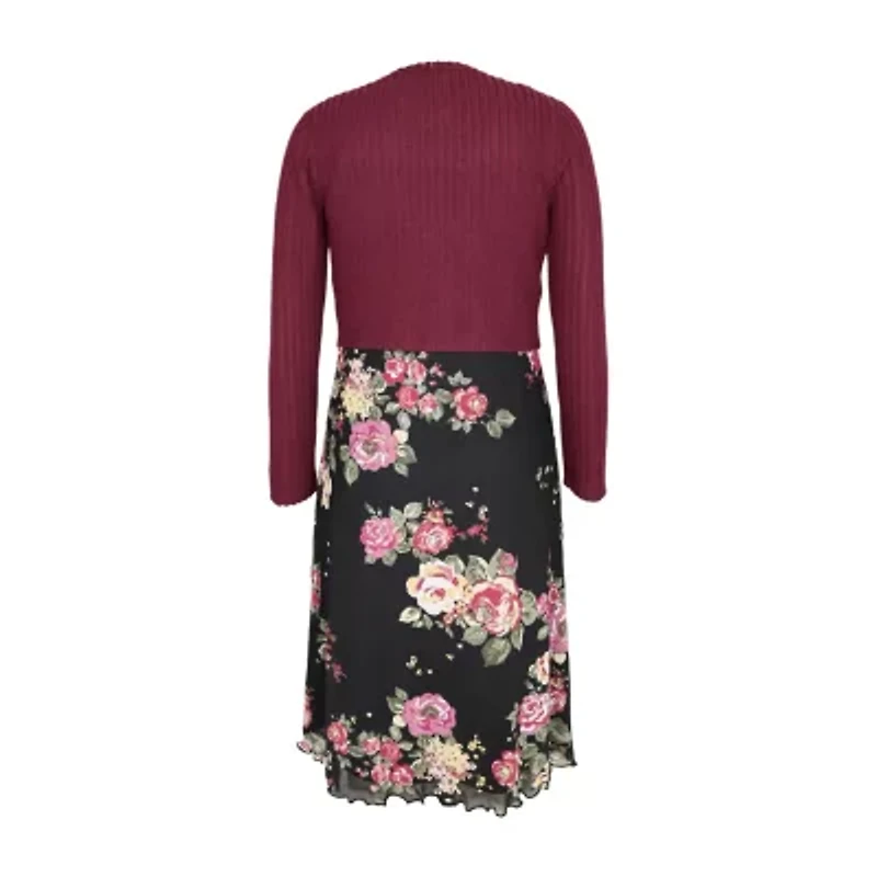 Lilt Big Kid Girls Floral Dress Set
