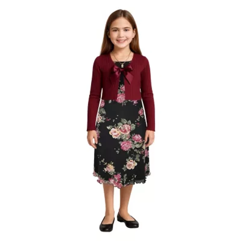 Lilt Big Kid Girls Floral Dress Set