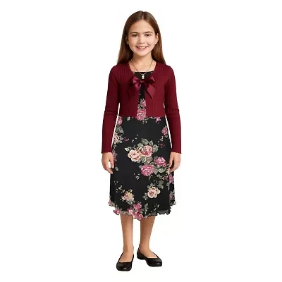 Lilt Big Kid Girls Floral Dress Set
