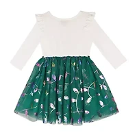 Lilt Little Girls Long Sleeve Tutu Dress
