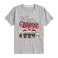 Little & Big Kid Boys Crew Neck Short Sleeve Regular Fit Peanuts Graphic T-Shirt