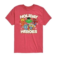 Little & Big Kid Boys Crew Neck Short Sleeve Regular Fit Avengers Graphic T-Shirt