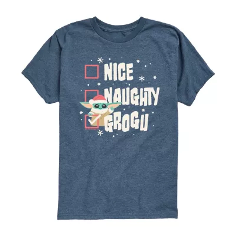 Little & Big Kid Boys Crew Neck Short Sleeve Regular Fit Star Wars Graphic T-Shirt
