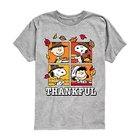 Little & Big Kid Boys Crew Neck Short Sleeve Regular Fit Peanuts Graphic T-Shirt