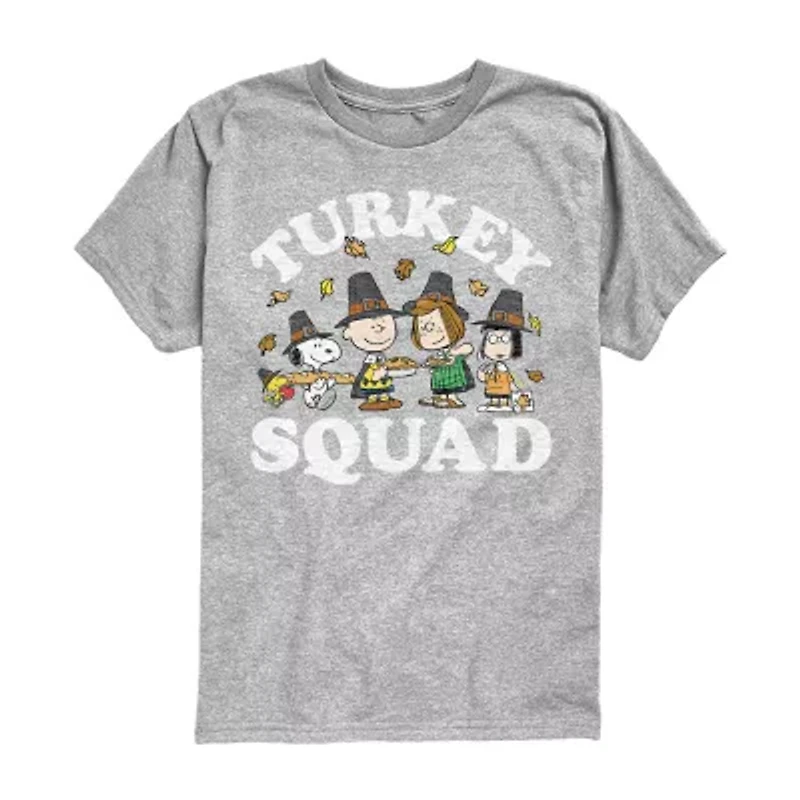 Little & Big Kid Boys Crew Neck Short Sleeve Peanuts Graphic T-Shirt