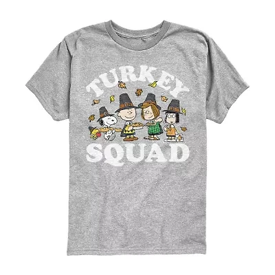Little & Big Kid Boys Crew Neck Short Sleeve Peanuts Graphic T-Shirt