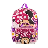 Disney Girls Minnie Mouse Adjustable Straps Backpack