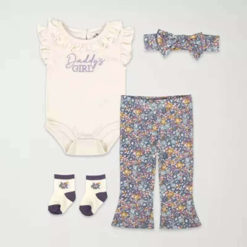 Baby Essentials Daddys Girl Girls 2-pc. Pant Set