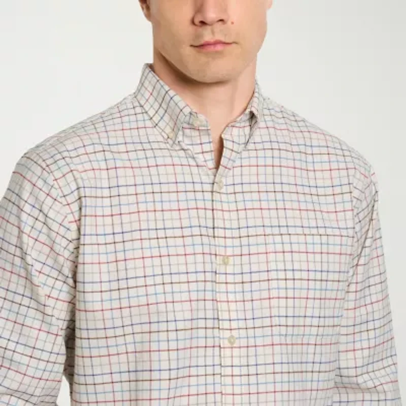Van Heusen Weekend Mens Long Sleeve Regular Fit Button-Down Shirt