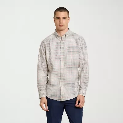 Van Heusen Weekend Mens Long Sleeve Regular Fit Button-Down Shirt