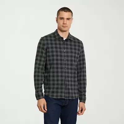 Van Heusen Performance Mens Long Sleeve Slim Fit Button-Down Shirt