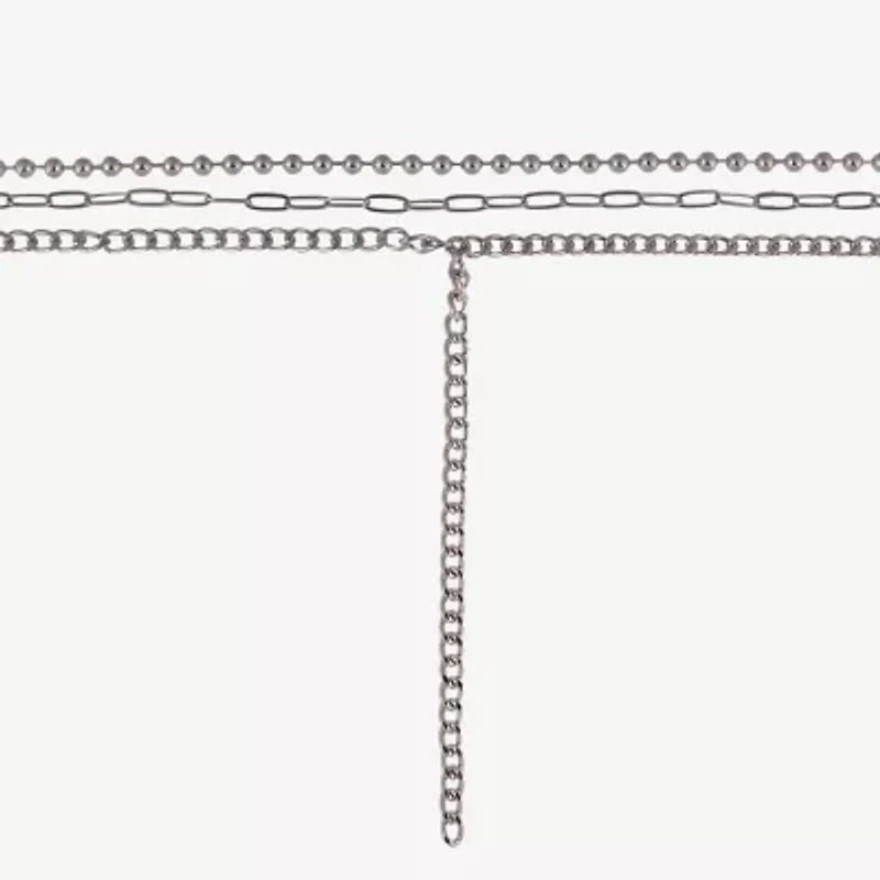 Arizona Silver Tone Womens 19 Inch Y Necklace