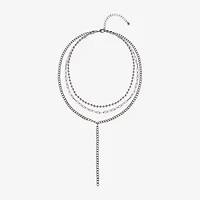 Arizona Silver Tone Womens 19 Inch Y Necklace