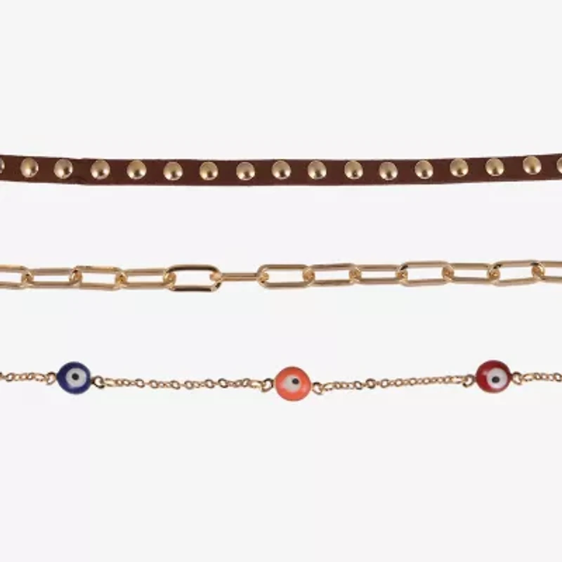 Arizona Gold Tone Womens Evil Eye 12 Inch Choker Necklace