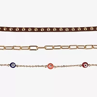 Arizona Gold Tone Womens Evil Eye 12 Inch Choker Necklace