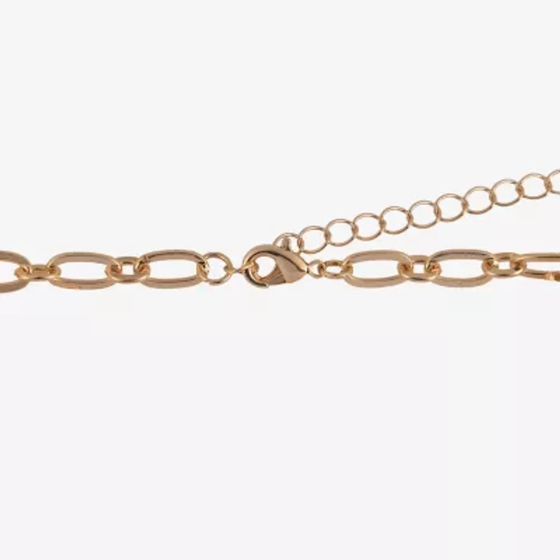 Arizona Gold Tone Womens Bow Heart Keys Charm Bracelet
