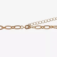 Arizona Gold Tone Womens Bow Heart Keys Charm Bracelet