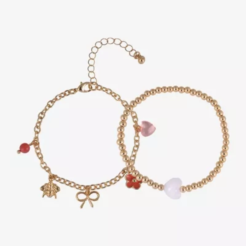 Arizona Gold Tone Bee Womens 2-pc. Bracelet Set