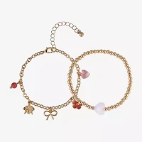 Arizona Gold Tone Bee Womens 2-pc. Bracelet Set