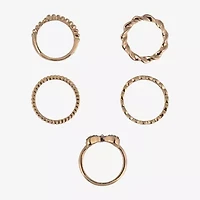 Arizona Gold Tone Womens Bow Ring Set