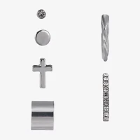 Arizona Silver Tone Womens 18.8mm Cross Single Earring