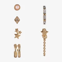 Arizona Gold Tone Womens 16mm Star Single Earring