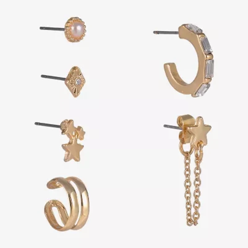 Arizona Gold Tone Womens 16mm Star Single Earring