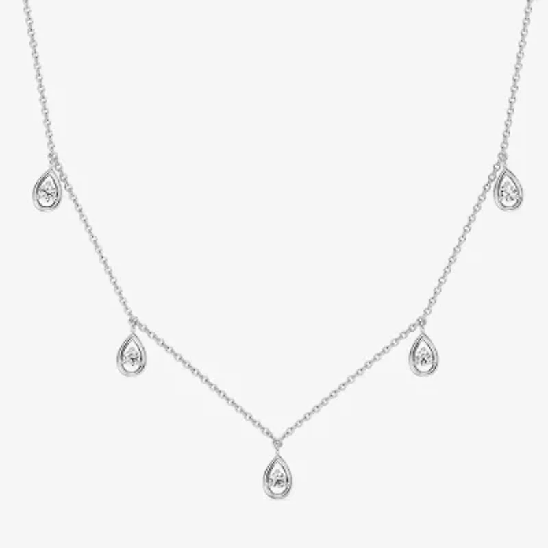Yes, Please! (G / Si1-Si2) Womens 1/4 CT. T.W. Lab Grown White Diamond Sterling Silver 18 Inch Pendant Necklace