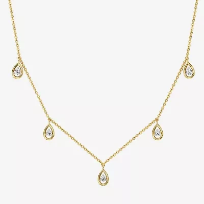Yes, Please! (G / Si1-Si2) Womens 1/4 CT. T.W. Lab Grown White Diamond Sterling Silver 18 Inch Pendant Necklace