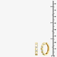Yes Please! (Si1-Si2, G) Womens 1/4 CT. T.W. Lab Grown White Diamond 14K Gold Over Silver 20.2mm Hoop Earrings