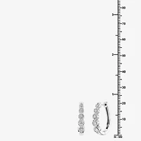 Yes, Please! (G/Si1-Si2) Womens 1 1/4 CT. T.W. Lab Grown White Diamond Sterling Silver 19.9mm Hoop Earrings
